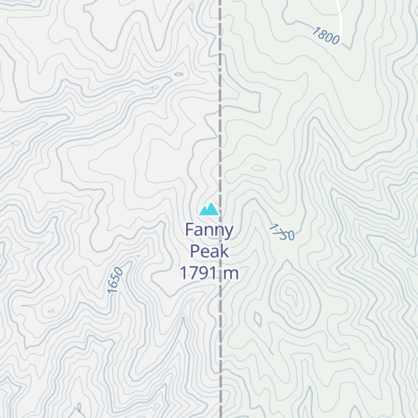 Map of Fanny Peak