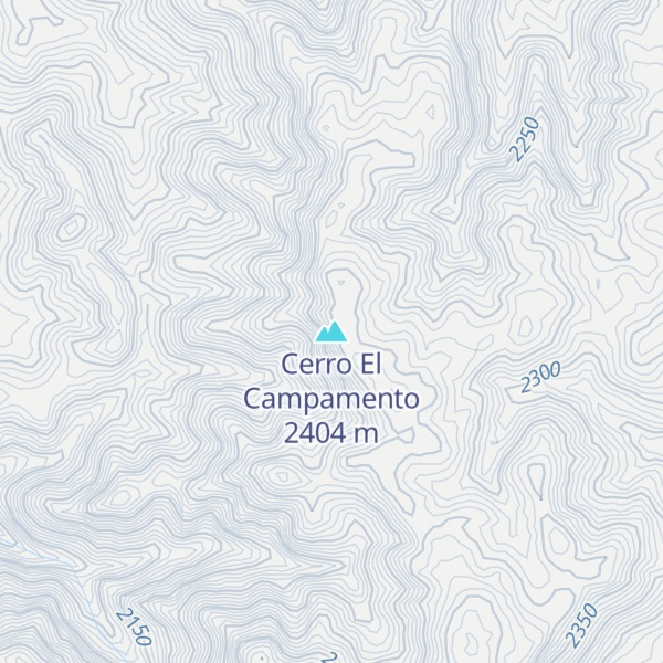 Map of Cerro El Campamento