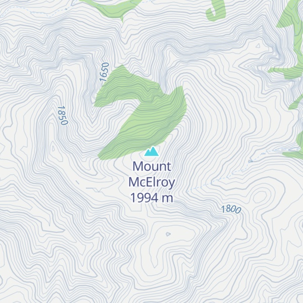 Map of Mount McElroy