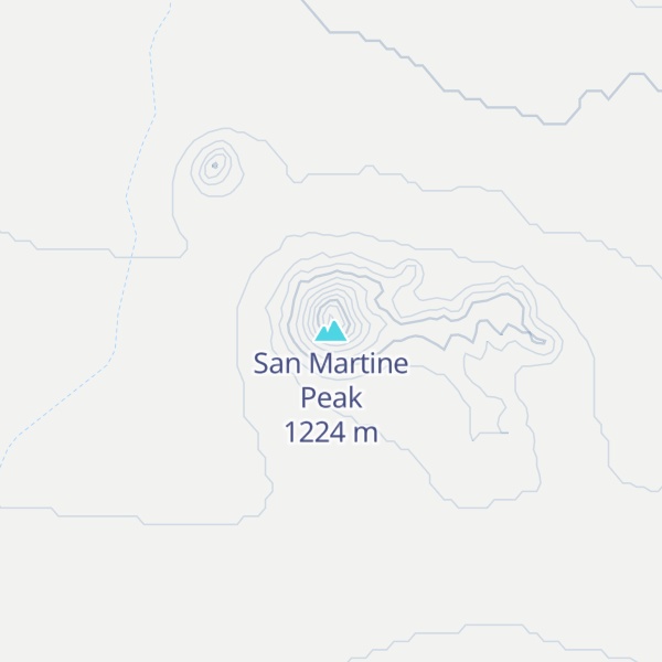 Map of San Martine Peak