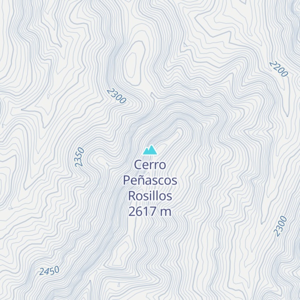Map of Cerro Peñascos Rosillos