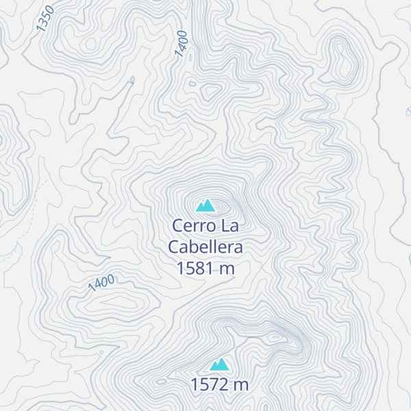 Map of Cerro La Cabellera