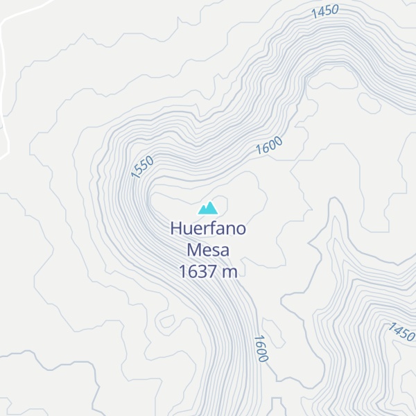 Map of Huerfano Mesa