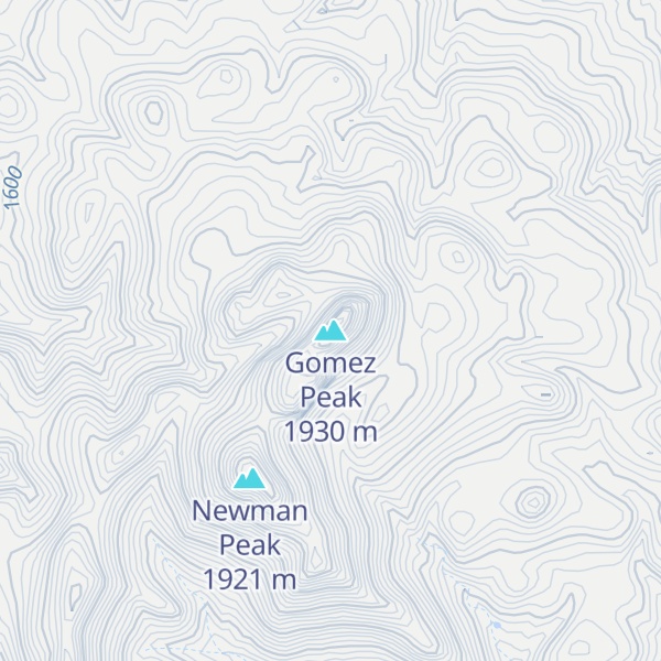 Map of Gomez Peak