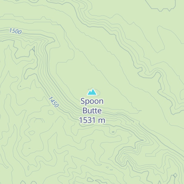 Map of Spoon Butte