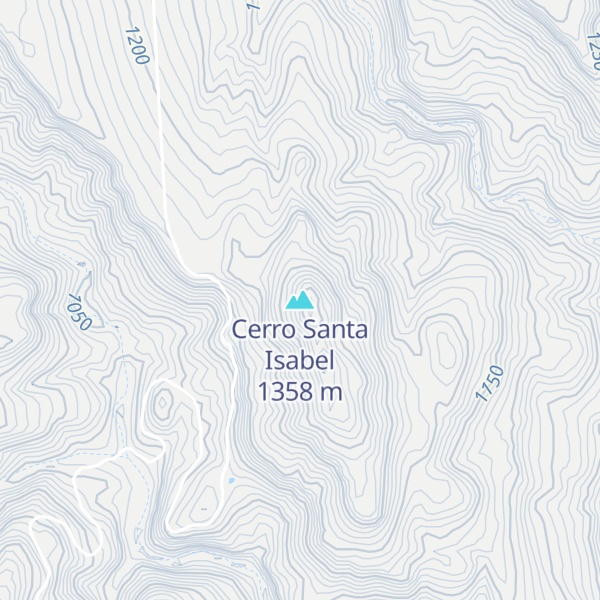 Map of Cerro Santa Isabel