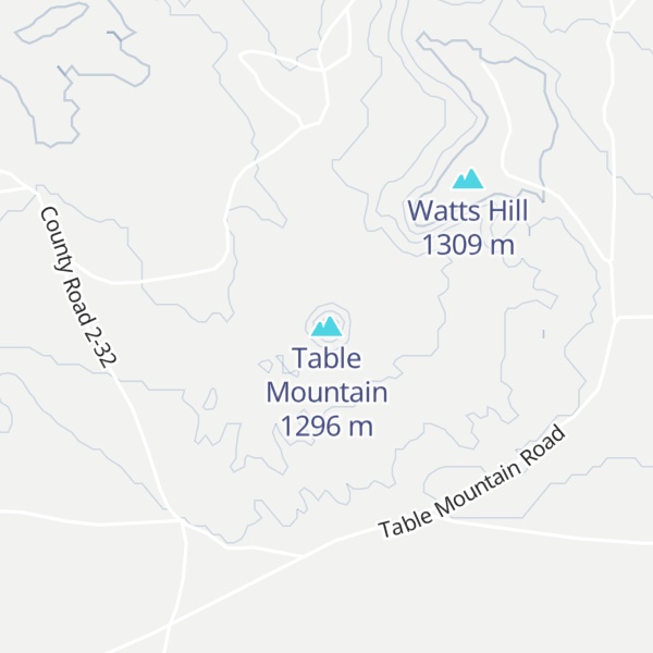Map of Table Mountain
