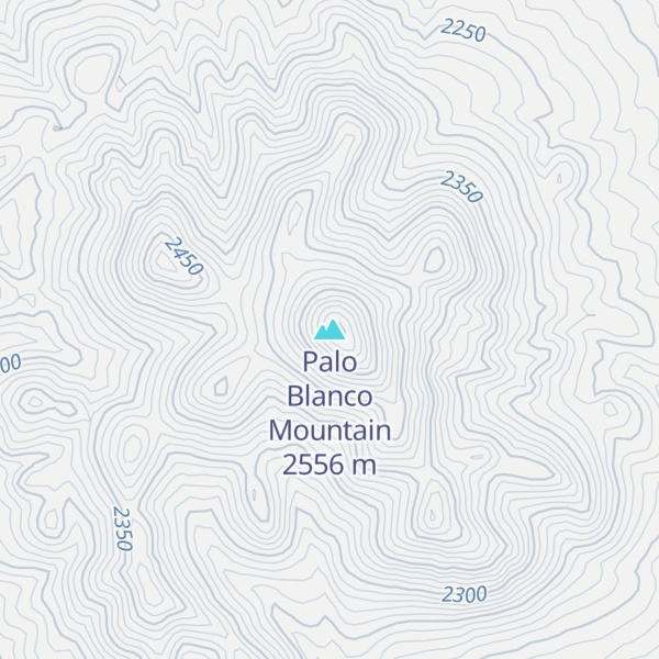 Map of Palo Blanco Mountain