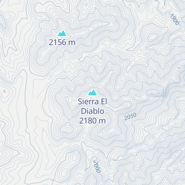 Map of Sierra El Diablo