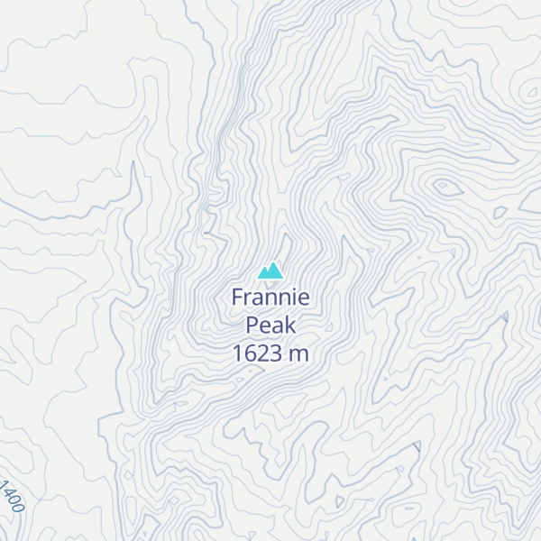 Map of Frannie Peak