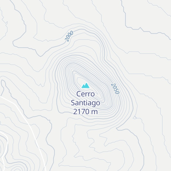 Map of Cerro Santiago