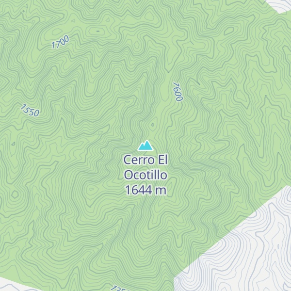 Map of Cerro El Ocotillo