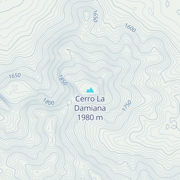 Map of Cerro La Damiana