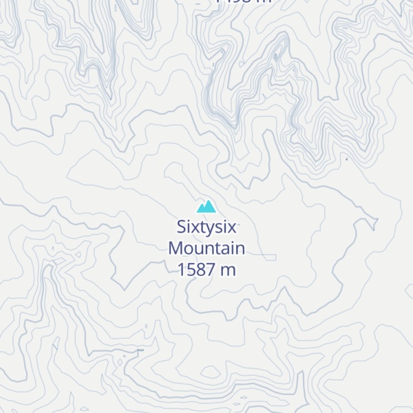Map of Sixtysix Mountain