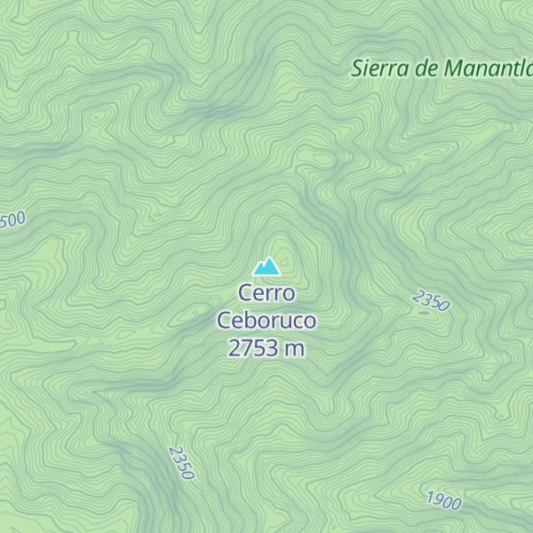 Map of Cerro Ceboruco