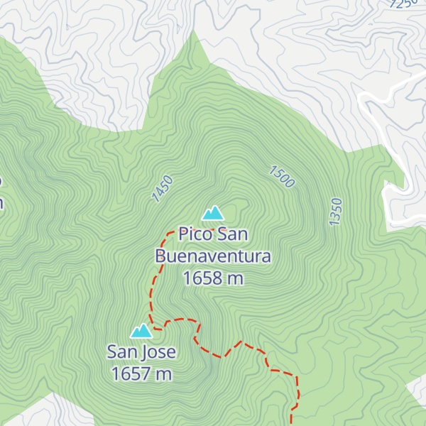 Map of Pico San Buenaventura