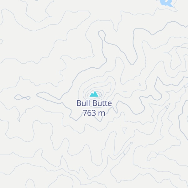 Map of Bull Butte