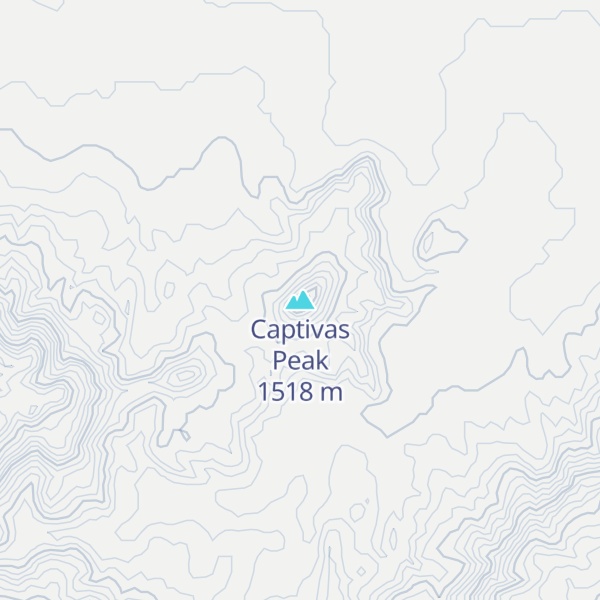 Map of Captivas Peak