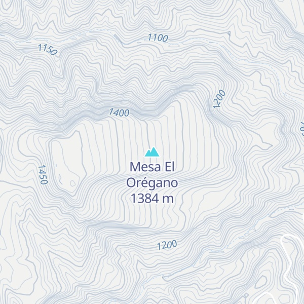 Map of Mesa El Orégano