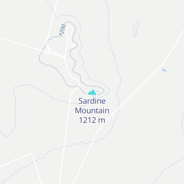Map of Sardine Mountain