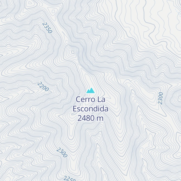 Map of Cerro La Escondida