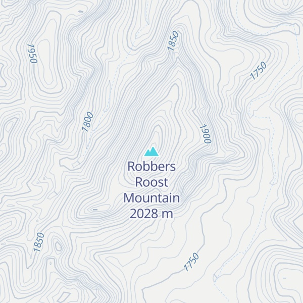 Map of Robbers Roost Mountain