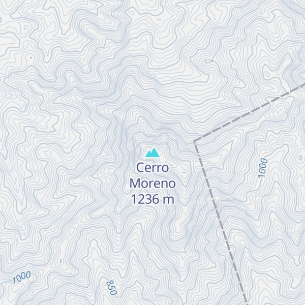 Map of Cerro Moreno