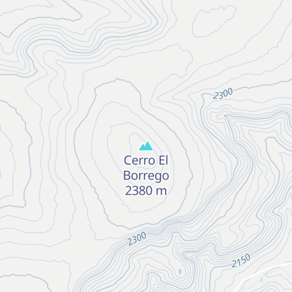 Map of Cerro El Borrego