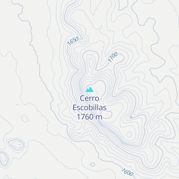 Map of Cerro Escobillas