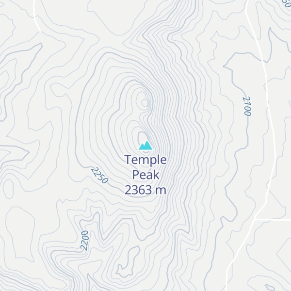 Map of Temple Peak