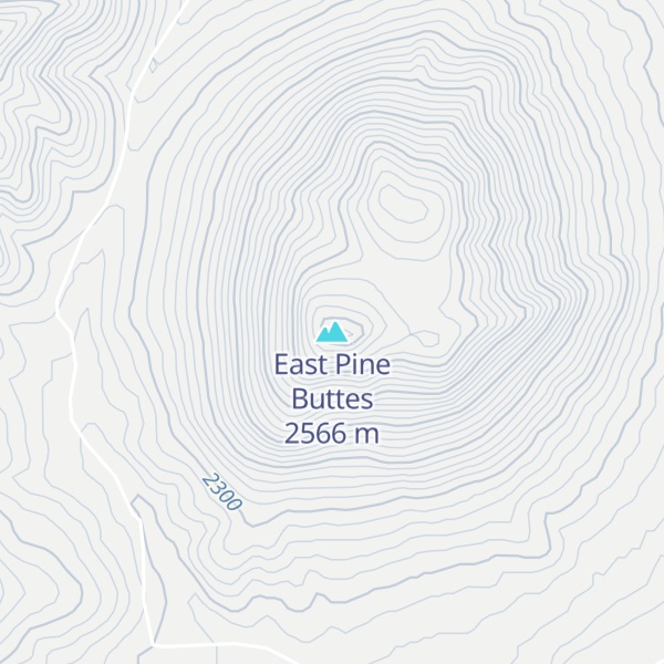 Map of East Pine Buttes