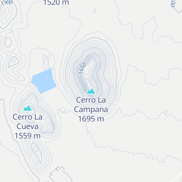 Map of Cerro La Campana
