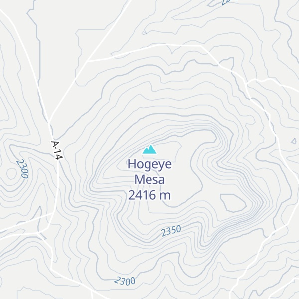 Map of Hogeye Mesa