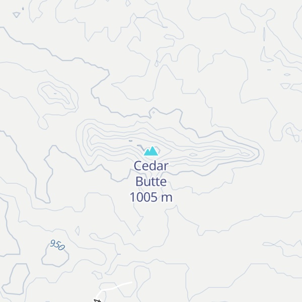 Map of Cedar Butte