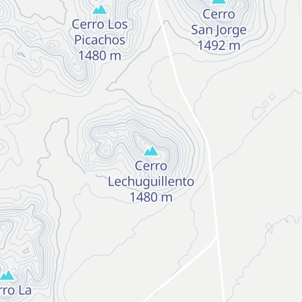 Map of Cerro Lechuguillento