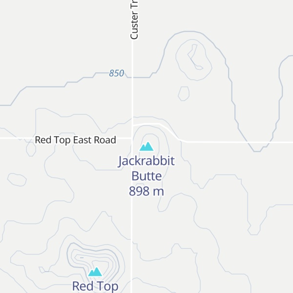 Map of Jackrabbit Butte