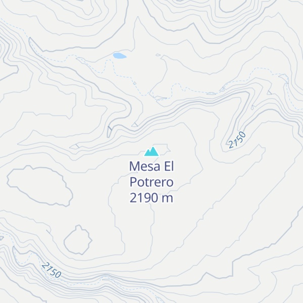 Map of Mesa El Potrero