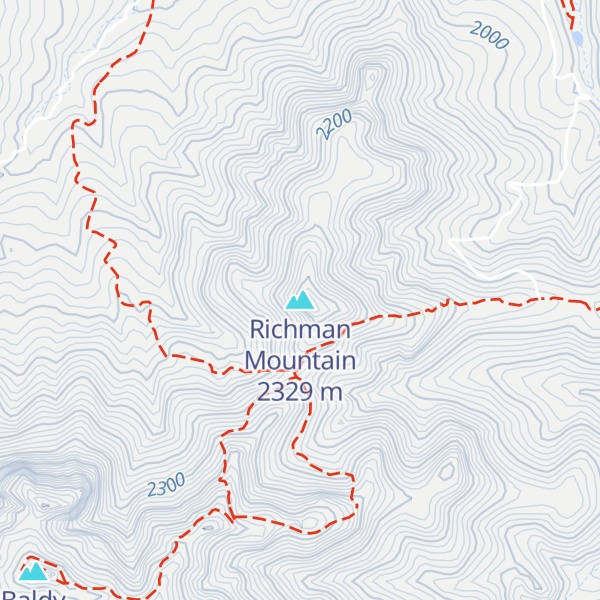 Map of Richman Mountain