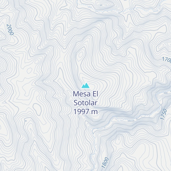 Map of Mesa El Sotolar