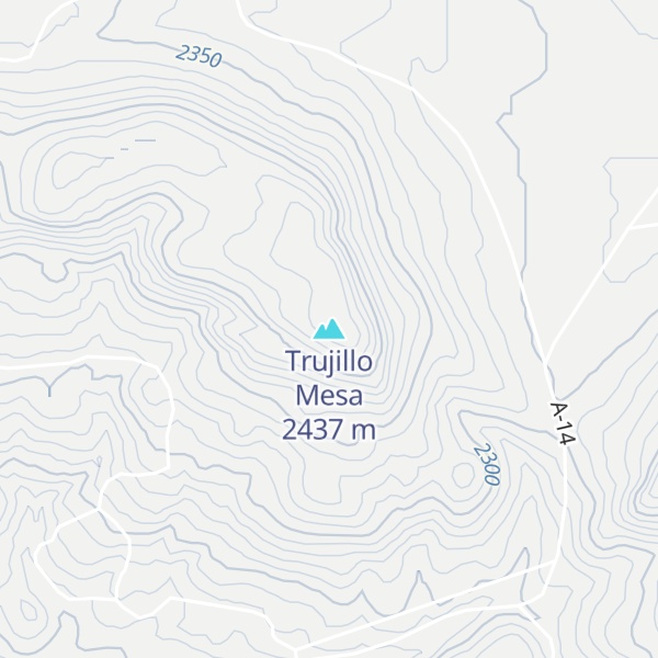 Map of Trujillo Mesa