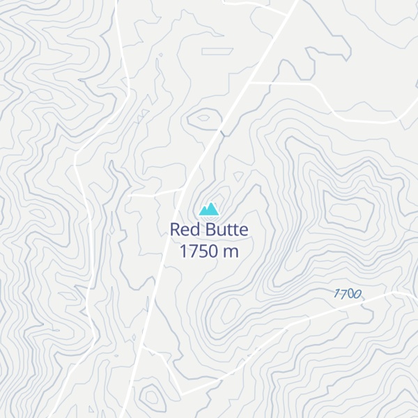 Map of Red Butte