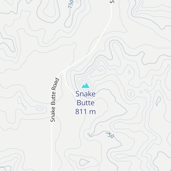 Map of Snake Butte