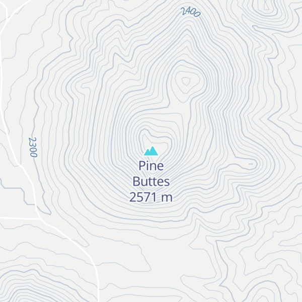 Map of Pine Buttes