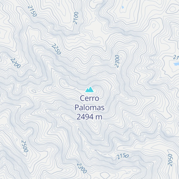 Map of Cerro Palomas