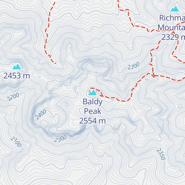 Map of Baldy Peak