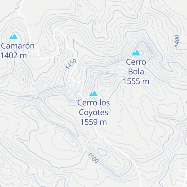 Map of Cerro los Coyotes