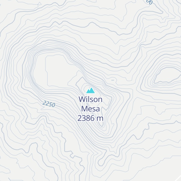 Map of Wilson Mesa