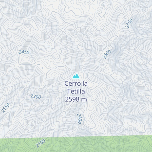 Map of Cerro la Tetilla