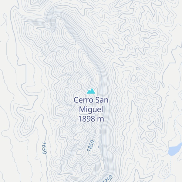 Map of Cerro San Miguel