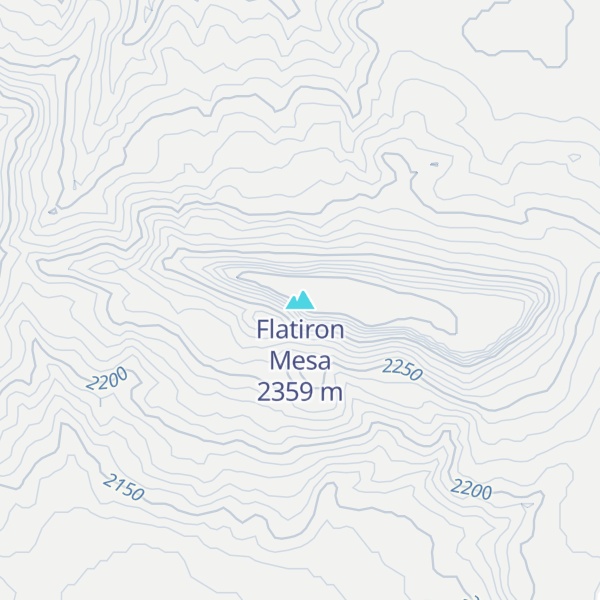 Map of Flatiron Mesa